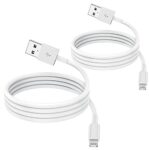 [2 Pack] 2m Câble Chargeur iPhone certifiés MFi Apple, Cordon de câble Apple Lightning vers USB 2 mètres pour iPhone 12/11/11Pro/11Max/ X/XS/XR/XS Max/8/7/6/5S/Se