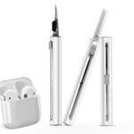 3 in 1 Kit Nettoyage Airpods,Earbuds Cleaning Kit,Nettoyeur Airpods Multifonction,Earphones Cleaning Pen,avec éponge,Brosse, Pointe en métal,Professionnel pour iphone,Airpod,Earphone, Accessoire