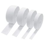 4 Pièces Elastique Couture, Bande Elastique, Ruban Elastique 10mm 20mm 30mm 40mm de Large, pour Le Bricolage Accessoires de Couture Tissus Artisanaux, 5M Blanc