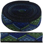 AERZETIX - C67315 - Bande élastique décorative tricotée Plate 2 m - Largeur 25 mm - Couleur Multicolore - Confection mercerie Couture caleçon vêtements Sport Tissu Ceinture Pantalon Jupe