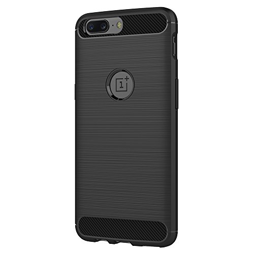 AICEK Coque OnePlus 5, Noir Silicone Coque pour OnePlus 5 Housse Fibre de Carbone Etui Case (5,5 Pouces) – Image 2