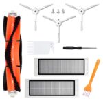 Accessoires Remplaçant kit pour Xiaomi Roborock S50 S51 S55 S5 S60 S65 S6, Pièces de rechange pour Roborock S5 Max S6 Max S6 Pure S6 MaxV Aspirateur, Brosse Principale, Filtres HEPA, Brosses Latérales