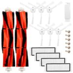 Accessoires pour le robot aspirateur Xiaomi Mi - 6 brosses latérales, 4 filtres HEPA, 2 brosse principale, 6 vis,1 outils de nettoyages, Kit de 19 Pièces de rechange Mijia Roborock S50 S51 Robock2