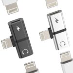 Adaptateur Lightning Jack 2en1(lot de 2)accessoire Ecouteur Iphone Certifié Apple MFI Chargeur Cable Double Prise Adaptador Voiture Casque Audio pour 14 13 12 11 Pro Max 7 8 Plus X Ipad 2 Splitter Aux