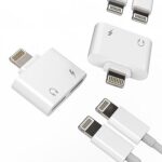 Adaptateur Lightning Jack 2en1(lot de 2)chargeur Cable Double Prise Accessoire Ecouteur Iphone Certifié Apple MFI Adaptador Voiture Casque Audio pour 14 13 12 11 Pro Max 7 8 Plus X Ipad 2 Splitter AUX