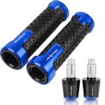 Anyway pour Hornet 600 250 900 CB400 CB599 Hornet CB600F 2007-2012 Toutes Les ANNÉES Universel 7/8'22mm CNC Moto Poignée Poignées extrémités Poignée en Caoutchouc Accessoires(Bleu)