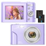 Appareil Photo Numérique Compact 1080P Mini Video Camera 2,4 Pouces 36MP HD LCD Rechargeables Vlogging Appareil Photo avec 16X Digital Zoom, Cadeau pour Adolescents,Enfants,Débutants,Adultes