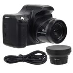 Appareil Photo numérique, écran LCD de 3 Pouces Appareil Photo Reflex HD à Zoom 18X Prise de Vue Photo 24MP Caméra vidéo à Batterie Grande, pour Prendre des Photos(Objectif Standard + Grand Angle)