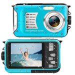 Appareil Photo Etanche  10FT 1080P Full HD 30MP, Zoom numérique Anti secousse 16X pour la plongée en apnée