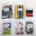 Assortiment de composants électroniques, condensateurs, résistances, transistors diodes LED, 1390 pièces