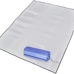 BLUESEABUY Tapis Isolant Camping 200 * 150cm Tapis Isolant en Aluminium Pliable Tapis de Couchage en Mousse pour Extérieur Camping Randonnée Pique-Nique (Argent)