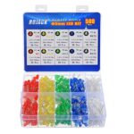 BOJACK 5 couleurs 500 pièces 5mm LED diodes lights assored kit lampes ampoule à éclairage puissant composants électroniques 5 mm diodes électroluminescentes