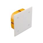 Boite de derivation electrique - boite derivation - Boite de derivation etanche exterieur - Boîte de dérivation encastrée carrée/Dimensions 100 x 40 x 100 mm/Cloison sèche - Orange