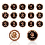 Boutons en Métal 16 Pièces Bouton Metal Mercerie Vintage Couture Ronds Boutons pour Blazer Manteaux Vestes Chemises Costumes 22 MM