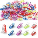 Brelet 100 Pièces Pince à Coudre, Clips Couture en Plastique, Couture Accessoires Mercerie, Pinces de Bricolage pour de la Couture, du Crochet et bien d'autres utilisations (Couleurs Assorties)