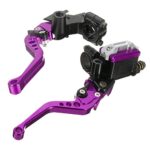 C-FUNN 7/8Inch 22Mm CNC Universal Moto Embrayage Frein Maître-Cylindre Levier Réservoir - Violet