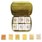 CSY art gallery Ensembles de peinture aquarelle métallisée – Lot de 6 demi-casseroles couleur or brillant à l'eau solide – Qualité artiste (Terre dorée)