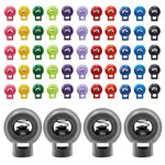 CZ Store ✮Marque Francaise arrets de Cordon|Lot de 55 PCS|✮✮Garantie A Vie✮✮-Stop Cordon Forme Ronde pour Camping/Vetements/activite Plein air/Randonnee/Lacets/Sac a Dos-Bloque Cordon Plastique (55)