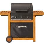 Campingaz Barbecue Gaz Adelaide 3 Woody L, 3 Brûleurs BBQ Gaz, Puissance 14kW, Grille et Plancha en Acier, 2 Tablettes Latérales