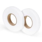 Carehabi 2pcs Bande Ourlet Thermocollante 20mm, Ruban Thermocollant Couture Accessoires Hem Tape fer à repasser pour Rideaux, Pantalons, Textile, Raccourcis (64 m de longueur/rouleaux)