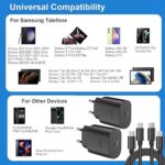 Chargeur Rapide USB C 25W pour Samsung, 2-Pack Samsung Galaxy S23 Ultra S23 + S23 s22 s21 S20 Fe A13 A33 A53 A54 5G avec câble de Charge USB C de 1.5m