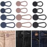 Cobee Lot de 12 extensions de boutons de taille pour pantalon - Pour homme et femme - Sans couture - 2 tailles