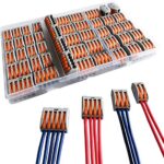 Connecteurs électriques kit, Bornes de Connexion Automatique, Rapide Connecteur de Fil de Câble, Connecteurs de Fils Compacts, 14pcs 2 entrées, 14pcs 3 entrées,10pcs 4 entrées, 8pcs 5 entrées