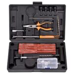 Cozywind 100PCS Kit de Réparation de Pneu Reparation Pneu Voiture Tubeless Outil Kit Mèche Pneu Crevaison pour Moto, Camion, VTT, Tracteur, Camionnette, Jeep