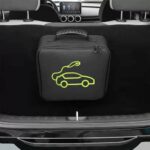 DRAGON SLAY Grand sac de rangement pour coffre de voiture électrique EV, câble de chargement ou câbles de démarrage, tissu Oxford 600D résistant à l'eau, dos crochet et boucle – 30 x 30 cm