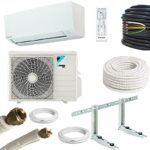 Daikin avec kit d’installation 5 mètres – 12000 btu – 3.5 kw sensira FTXC35 RXC35, A++, climatiseur reversible mural split fixe