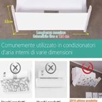 Déflecteur climatiseur & air climatisé Vento Déflecteur, 180 degrés réglable (White-01)