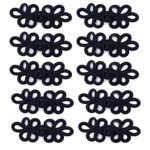 EvaGO Lot de 10 paires de boutons à coudre pour pull, manteau, écharpe, cardigan et costumes Noir