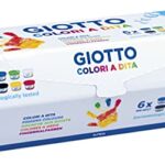 GIOTTO Gouache aux doigts - Set 6 pots 100 ml assortis