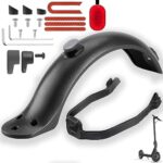 Garde Boue Arrière pour Trottinette Electrique Xiaomi M365/M365 Pro, avec Support de Garde-Boue, Amortisseurs de Vibration en Silicone, ​Outils et Visserie, Accessoire Scooter Electrique, Noir