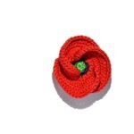 GenericBroche rouge coquelicot fait à la main bijoux crochet cadeau pour elle pour lui broche fleur nature