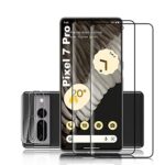 Google Pixel 7 Pro Verre Trempé, [2 Pièces] 3D Couverture Complète - Ultra Claire - Anti Rayures - Sans Bulles - Film Protecteur de Haute qualité