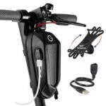 Grinada® Sacoche pour trottinette électrique avec port USB, 2 / 3 L, accessoire de rangement, sac avant, banane compatible avec trottinette électrique Xiaomi, Ninebot, Ducati, Kickscooter