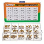 HUAREW 15 Valeurs 300 pièces Condensateur céramique 10~680 pF et 1~100 nF Kit de classification