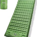 HiiPeak Matelas Camping, Matelas Gonflable avec Oreiller, Tapis de Couchage Portable Ultraléger avec Pompe à Pied - Matelas Randonnée pour Voyages, Tente, Plage