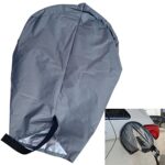 Housse De Voiture pour Véhicule Électrique Ev Chargeur Port Cover Antipoussière Étanche Isolation Thermique, Solaire Ev Charge Covers, Attached by Magnetic Stripe Charge Gun Protection - Gris