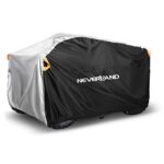 Housse de Protection pour Quad NEVERLAND Housse pour Quad 190T Bâche de Protection pour ATV Double Face Disponible avec Bandes Réfléchissantes Imperméable Coupe-Vent Anti-UV Noir Argent 256*110*120cm