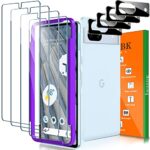 IMBZBK Verre Trempé pour Google Pixel 7a Accessoire 4 Pièces 9H Vitre Protection écran 4 Pièces Protection Camera Objectif Arriere Appareil photo pour Pixel 7a