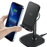INIU Chargeur Induction, 15W Certifié Qi Charge Rapide à Double Bobine, Lumière Adaptative Facile à Dormir, Chargeur sans Fil pour iPhone 15 14 13 12 11 8 Pro Max XR XS X Samsung S22 S21 S20 LG, Noir