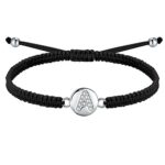 J.EndéarBracelet fait à la main avec lettre initiale A à Z pour femmes et filles en argent sterling 925 tressé, chaîne en filigrane réglable