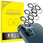 JETech Protection Objectif Caméra Arrière pour iPhone 12 Pro Max 6,7 Pouces, Film en Verre Trempé 9H, Ultra HD, Anti-Rayures, Lot de 3