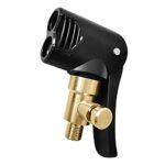 Junhui Adaptateur de Valve de Pneu de Voiture, Pompe de Embout Laiton Gonflage, Raccord de Valve de Gonflage pour Pneu de Voiture ou Camion, Vélo, Moto