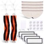 Kit d'accessoires pour Xiaomi Mi Robot Aspirateur, Rechange Accessoires kit Entretien pour Xiaomi Roborock S5 S50 S51 S55 S6 S6 MAXV avec Accessoires 1 Brosse Principale, 3 filtres, 12noyaux d'eau