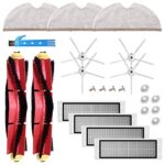 Kit d'accessoires pour Xiaomi Roborock S5 MAX S6 Pure S6 maxV E35 S5 S50 Pièces de rechange pour aspirateur Filtre HEPA noir Brosse latérale en tissu