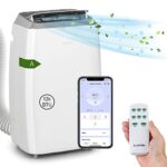 Klarstein Climatiseur Mobile Silencieux, 4 en 1, Mode Nuit, Déshumidificateur, Ventilateur, Mini Climatisation à Faible Conso, Evacuation, Clim Portable, Puissante, 12000 BTU