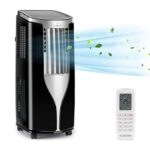 Klarstein Mini Climatiseur Mobile Silencieux 3 en 1, Mode Nuit, Déshumidificateur, Ventilateur, à Faible Conso, Evacuation, Clim Portable, Puissant 10.000 BTU
